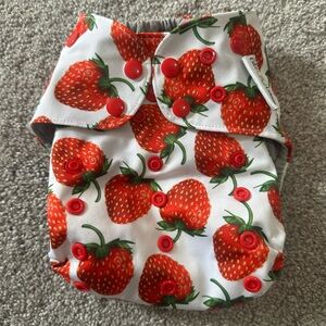 Cutie Caboose Strawberry Reusable Cloth Pocket Diaper